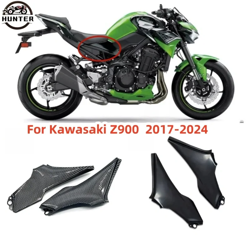

Для Kawasaki Z900 Z 900 2017-2023 24, крышка боковой рамы сиденья мотоцикла, обтекатель, крышка капота, панель, аксессуары из углеродного волокна