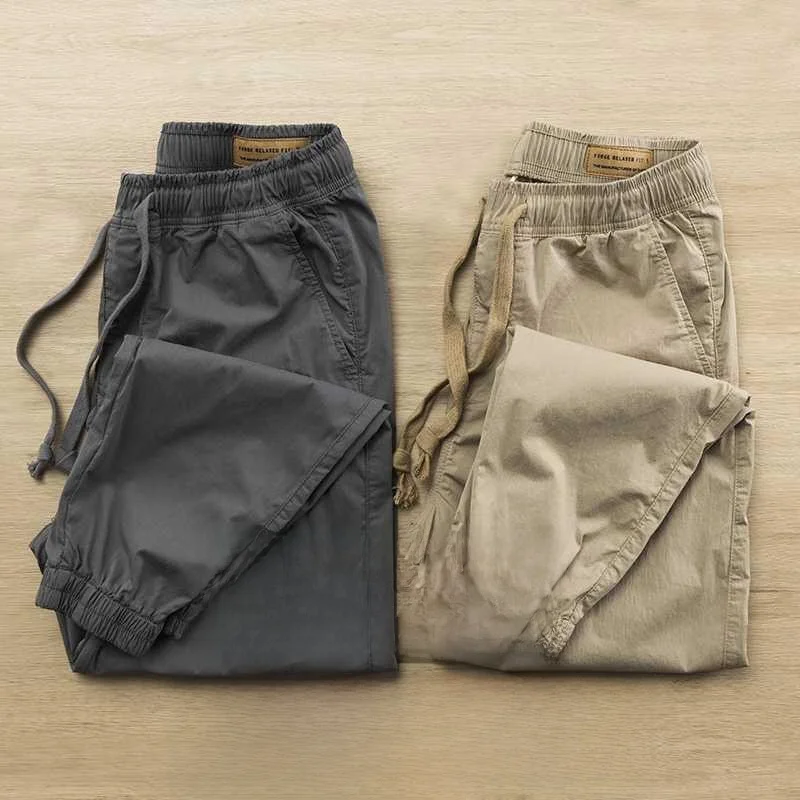 

Summer Thin Cotton Work Trousers for Men Wear Resistant Construction Workers Pure Cotton Workwear Loose Fit Long Pants