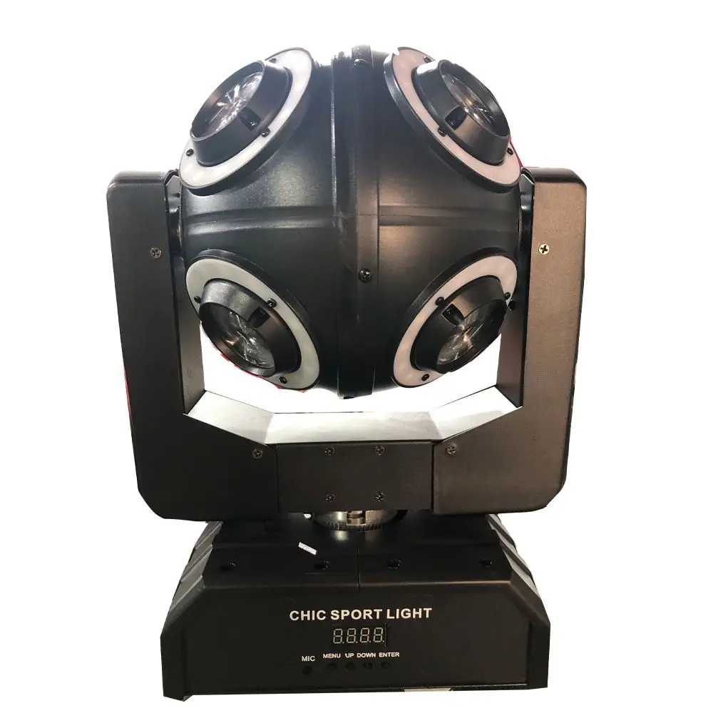 8*12W Football Profile Moving Head LED Beam Light with Ring Circle LED for Night Club, Chic Sport Light Stage Disco Lights