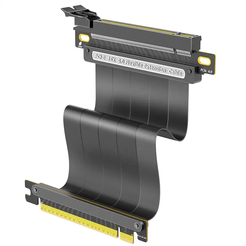 

Exquisite-Shielded For GPU Riser Cable PCIE 4.0 Extension Cable, Black 16X High-Speed For GPU Extension Card, 20Cm Length