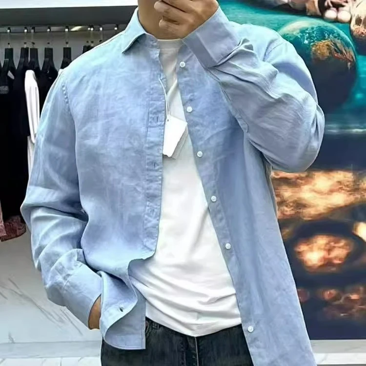 BC ملابس رجالية إيطالية 25 الخريف والشتاء موضة جديدة نمط المال القديم عادية التلبيب قميص رجال الأعمال قميص طويل الأكمام #2