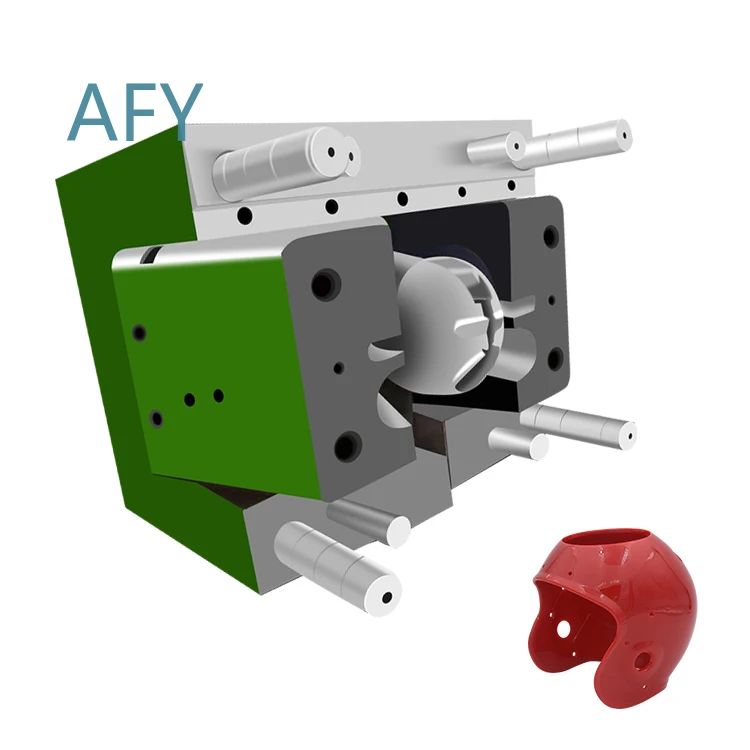 OEM Mini Football Helmet Mold for NFL Baseball Plastic Injection Molding Tooling Custom Mold Manufacturer Sports Equipment