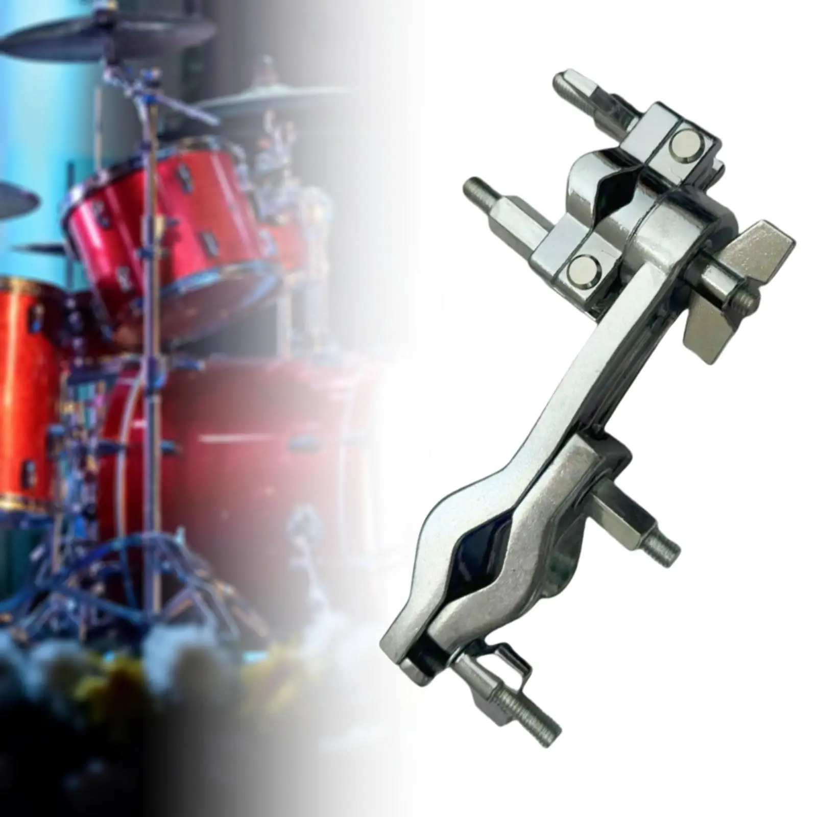 

Universal Extension Clip Holder Metal Cymbal Arm Attachment Clamp Drum Mounting Bracket Percussion Drum Part for Drum Cowbell