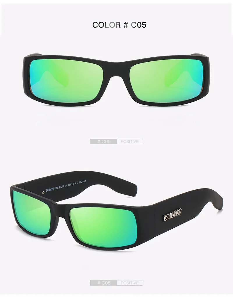 DUBERY Vintage-Sonnenbrille, polarisierte Herrenbrille für Herren, schwarz, quadratisch – Detail 9