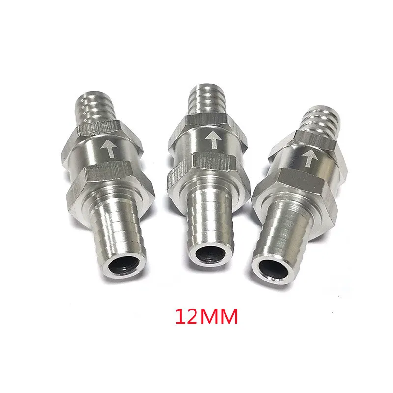 

1PCS 4mm 6mm 8mm 10mm 12mm 14mm Aluminum Alloy One Way Fuel Non Return Check Valve For Petrol And Diesel Oil