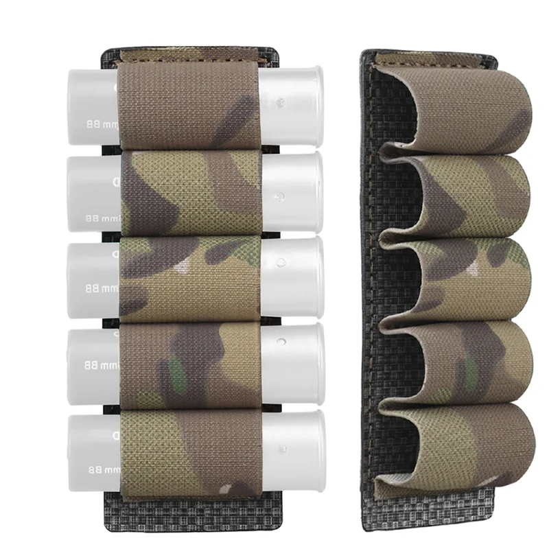 

Elastic Shotgun Shell Holder MOLLE Webbing Panel Compact Shell Model Storage Airsoft Film Prop Organizer