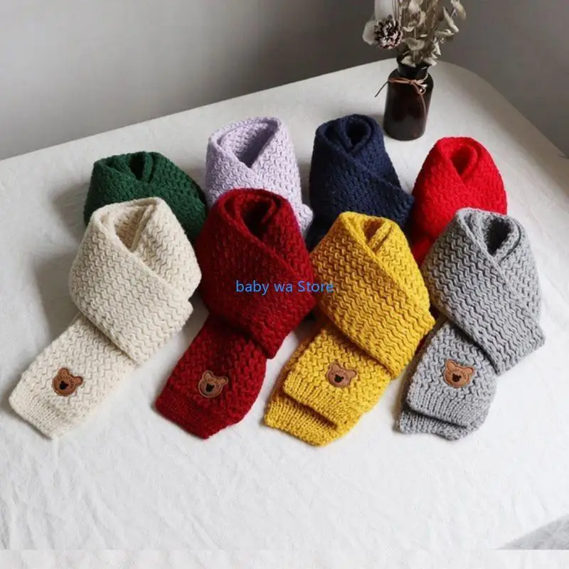 1-10T وشاح للرقبة على شكل حيوان كرتوني طويل للأطفال مع تصميم الدب الرائع 4XBD