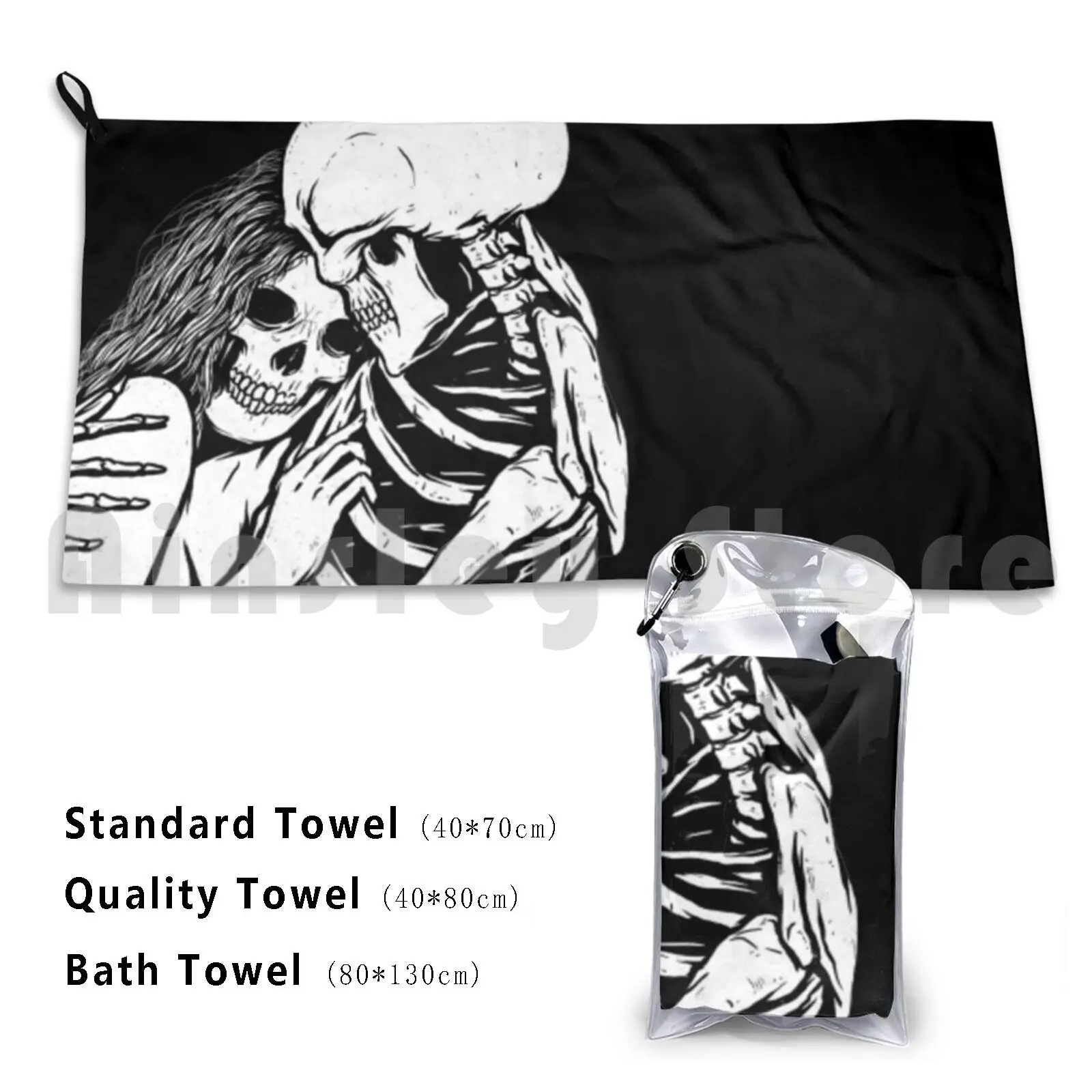 Skull Head For Halloween Bath Towel Beach Cushion Idea Mouth All For Everyone Skull Bone Death Dead Metal Metal