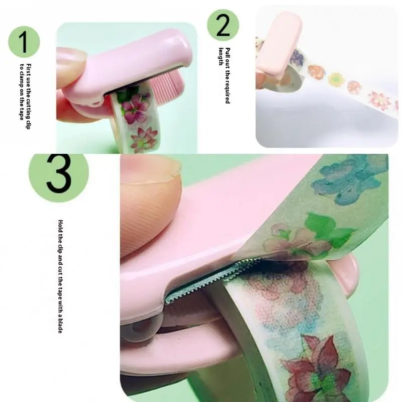 Portable Eyelash Extension Tape Cutter Plastic Makeup Tool Lash Adhesive Splitter Adhesive Tape Dispenser for Beauty Supplies