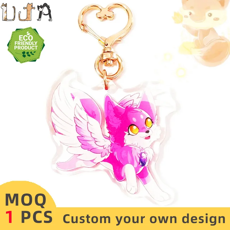 UJA CNC Diamond Cut Bow Keychain Card Holder Display Stand Designer Blank Sublimation Acrylic Airplane Keychains Epoxy Charms