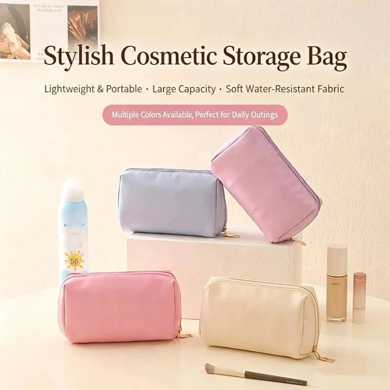 2026 New Dopamine Makeup Storage Bag Handheld Lipstick Bag Portable Dry And Wet Separation Waterproof Storage Bag For Women