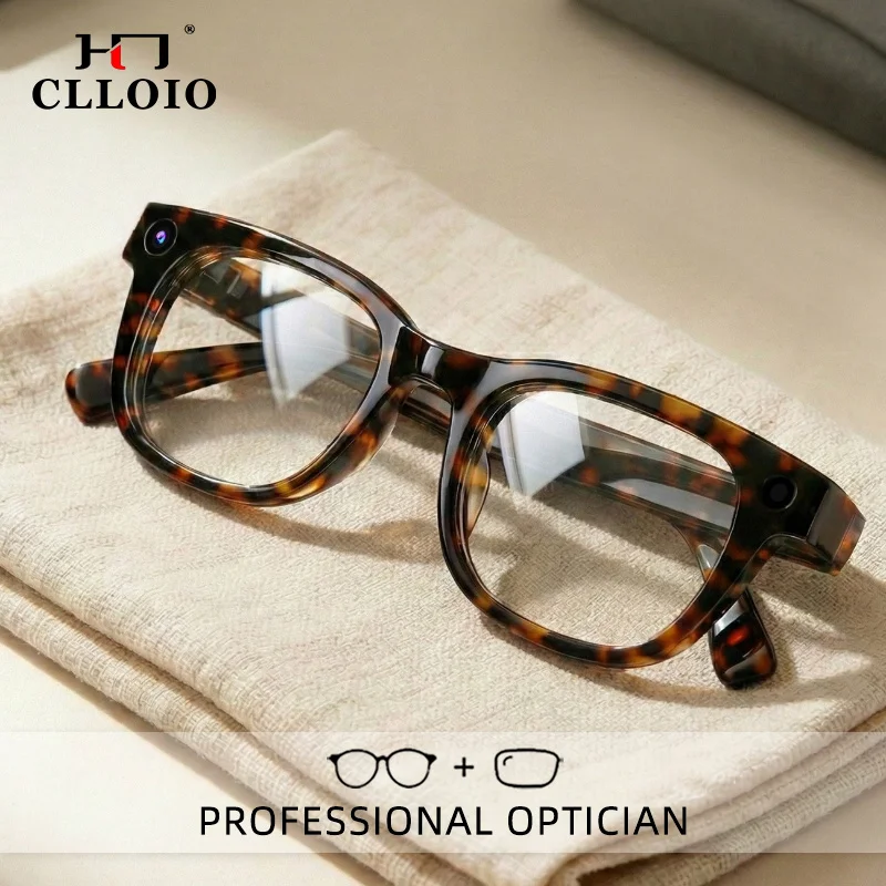 CLLOIO AI Smart Bluetooth Glasses Translation Debounce Camera Anti Blue Light Myopia Eyewear Custom Prescription Reading Glasses