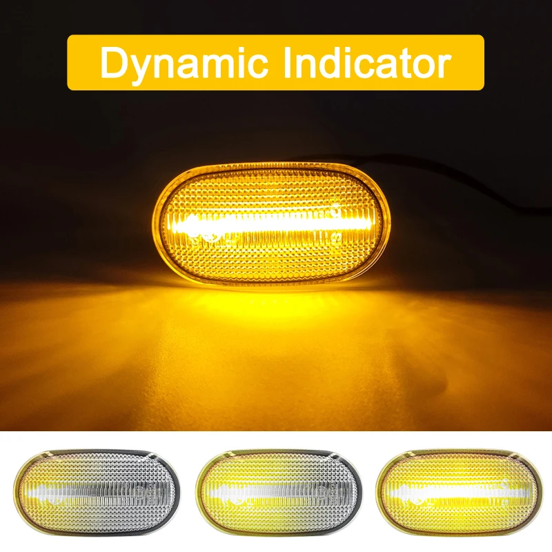 12V Clear Lens Dynamic LED Side Marker Lamp Assembly For Suzuki Jimny Lapin Carry Truck Sequential Blinker Turn Signal Light