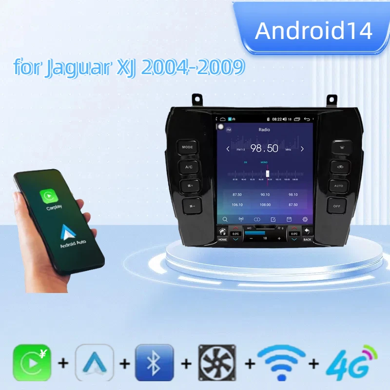 

Android Vertical Screen Car Radio for Jaguar XJ 2004-2009 with Carplay GPS Navigation Auto Audio Stereo Head Unit Multimedia Pla