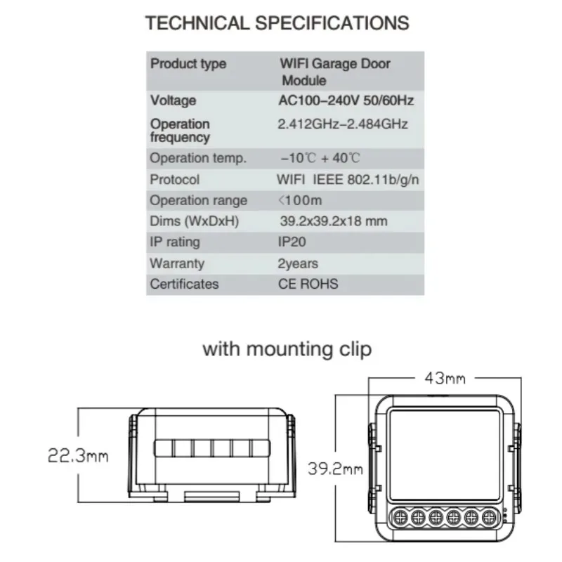2025 جديد زيجبي/واي فاي مفتاح الاتصال الجاف NO NC مفتاح ثابت قاطع الاتصال AC220/DC12-24 المدخلات