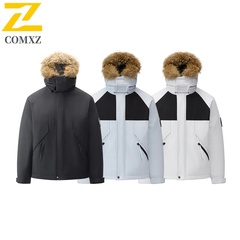 COMXZ Winter Puffer Jacket New 90 Percent Duck Down Hard Shell Mountaineering Down Coat Travel Coldproof Thickened New Garment