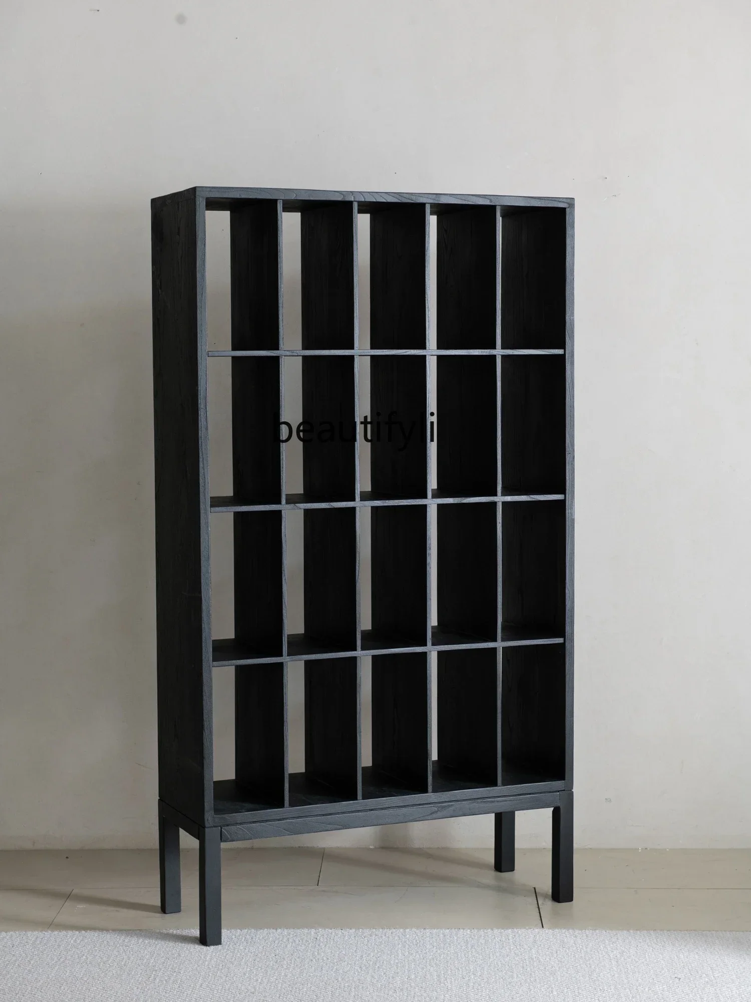 

FG40Solid Wood Storage Rack Japanese-Style Home Storage Combo Modern Bookshelf B & B Living Room Wine Cabinet