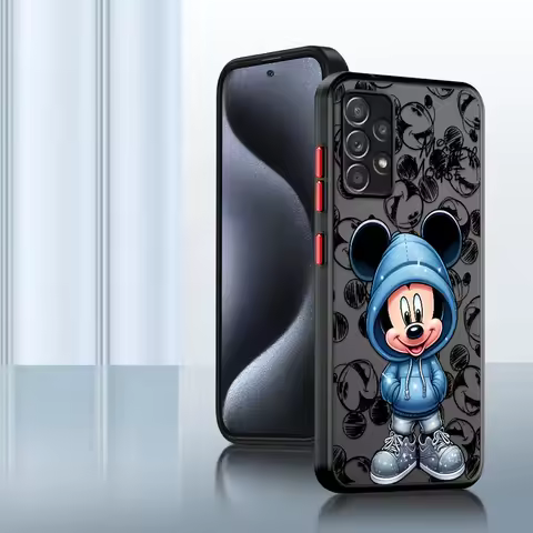 shell Case for Samsung Galaxy A36 A21s A22 A35 A25 A56 A24 A71 A72 A26 A34 Disney Minnie Mickey Cartoon