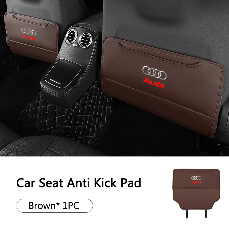 

Leather Car Seat Back Anti Kick Pad Protection Mat Prevent Dirty Pad For Audi A8 Q5 A2 A3 A4 A5 A6 Q2 Q8 TT RS3 RS4 RS5 RS6 RS7