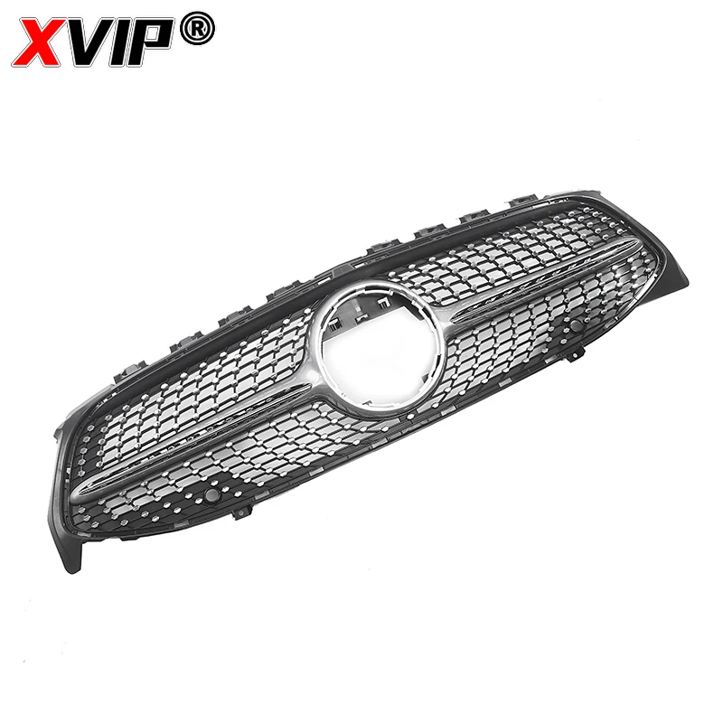 XVIP W118 GT Grille, Black Silver Front Bumper Panamericana Grill for Mercedes CLA Class 20-23 C118 Coupe, X118 Shooting Brake
