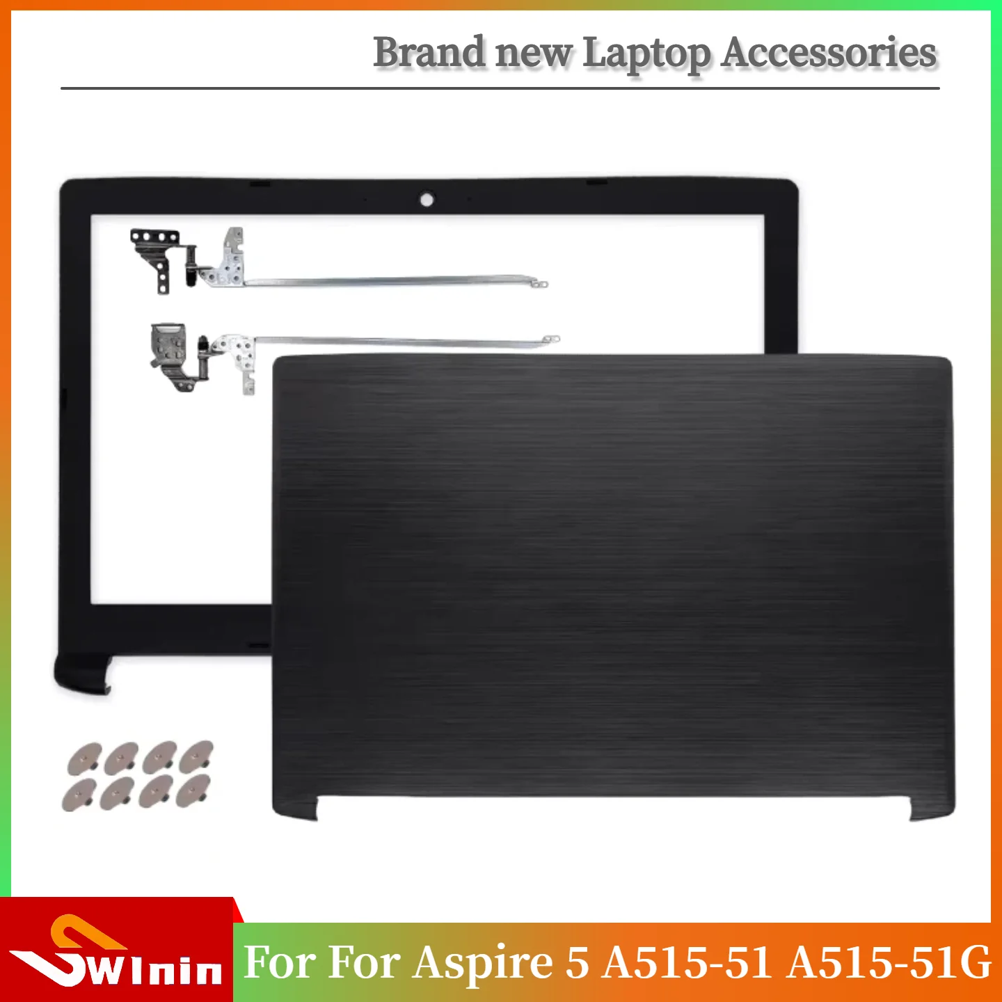 

SWIN ® Новый корпус для Aspire 5 A515-51 A515-51G A515-41G A615, задняя крышка, верхняя крышка для ноутбука, ЖК-дисплей, задняя крышка/передняя панель/петля
