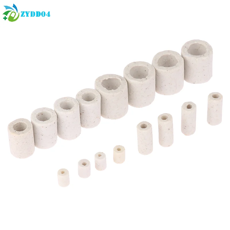 ●100Pcs/lot 2/4/6mm Single Bore Ceramic Tube High Temperature Resistant Insulating Pipe Electronic Wire Bundle Porcelain Bushing