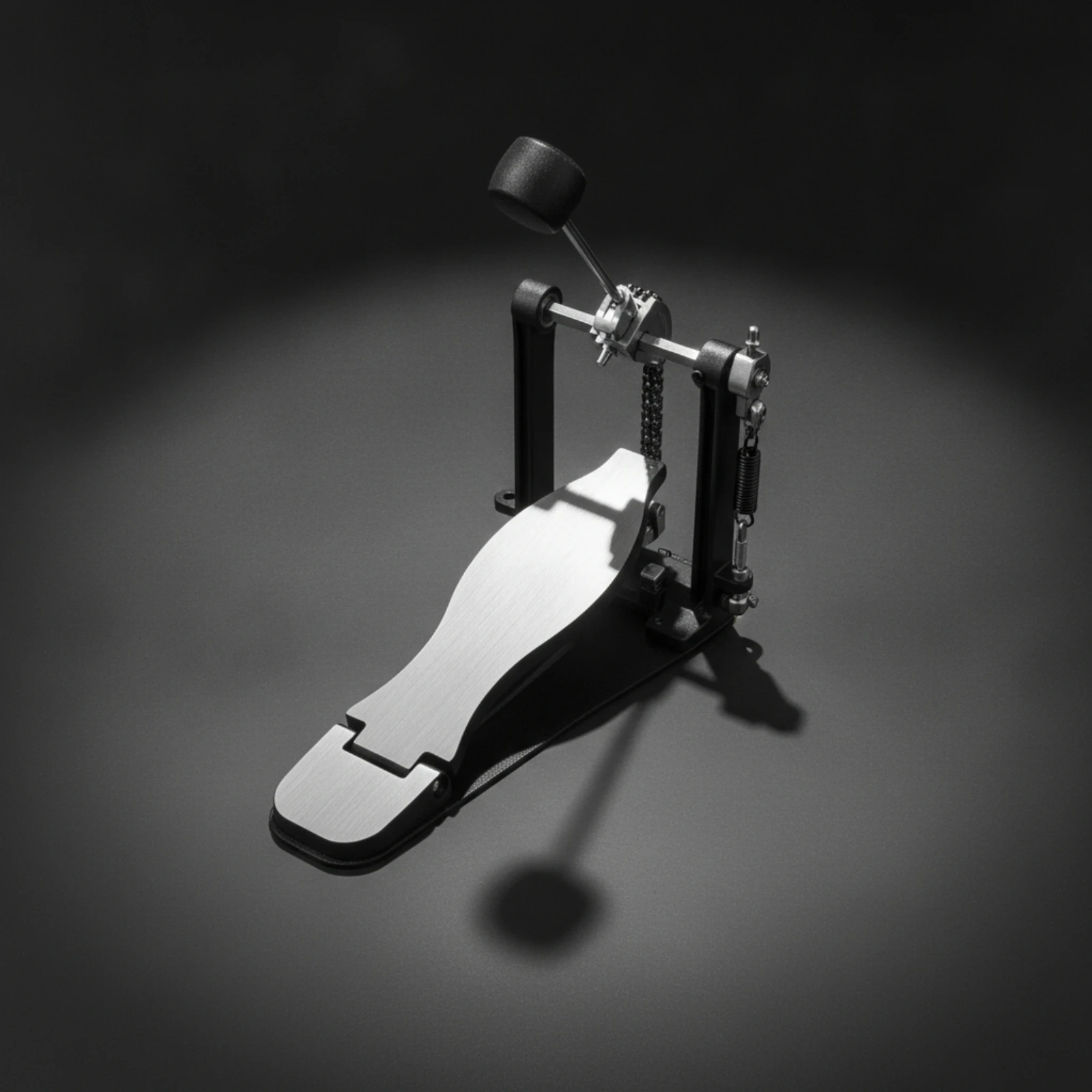 Single Bass Drum Foot Pedal Responsive Chain-Drive Bass Drum Pedal Stable Non-Slip for Drummers, Live Performance, Rehearsals