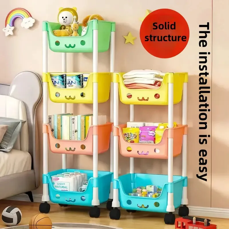 

Toy Storage Trolley Bookshelf Snack Rack For Kid Storage Organizer Bathroom Accessories Closet Organizer Kitchen Storage Holders