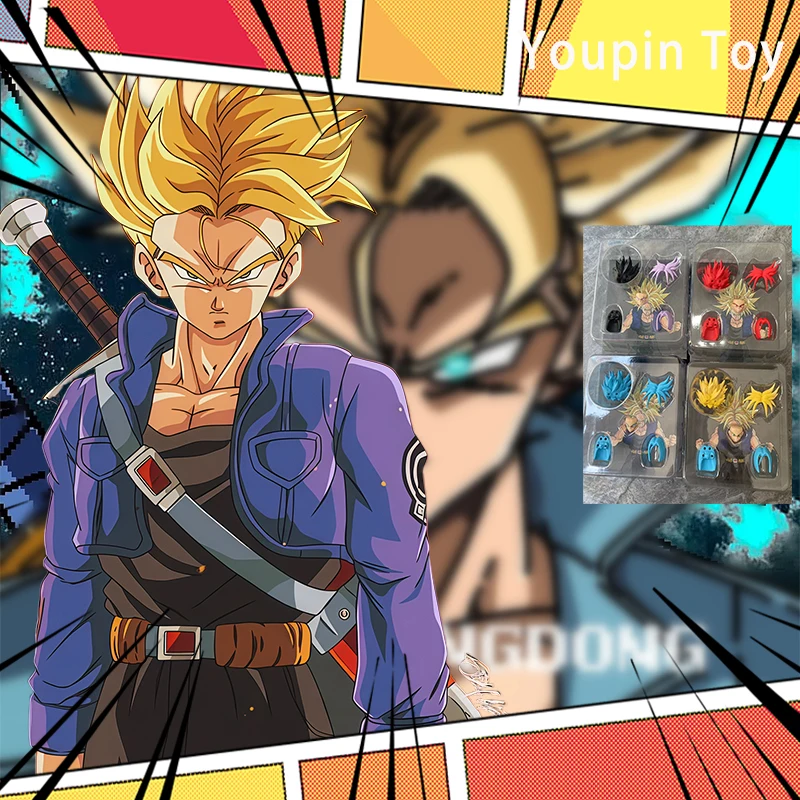 

In Stock Dragon Ball Shf Torankusu Super Saiyan Dragon Ball Z Accessories Package Dragon Ball 4-Color Hair Accessories Toy