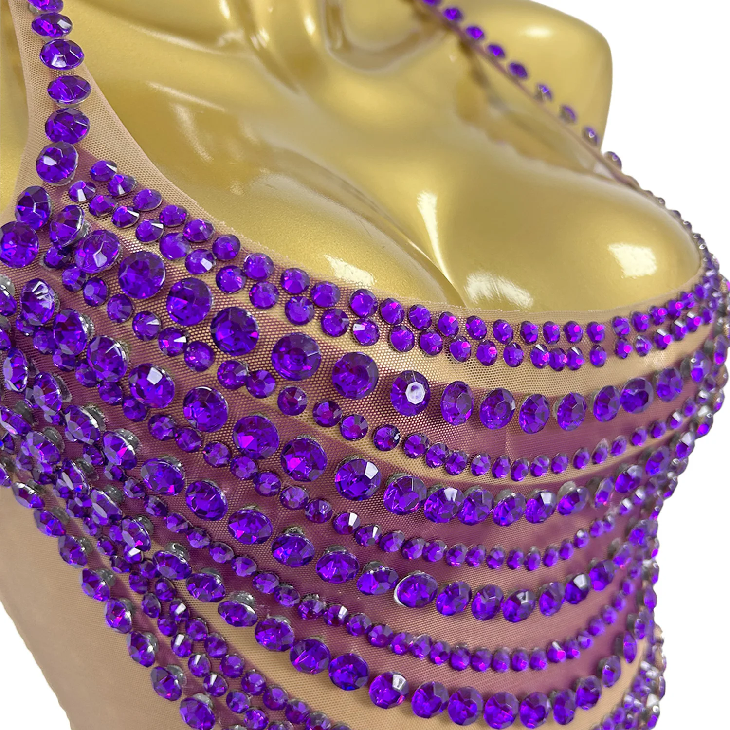 คริสตัลประกายชุดมินิเซ็กซี่ SHEER ตาข่ายวันเกิด PARTY ฉลองชุดแน่นบาร์กิจกรรมนักร้องแสดงเวทีสวมใส่เครื่องแต่งกาย Fanwan