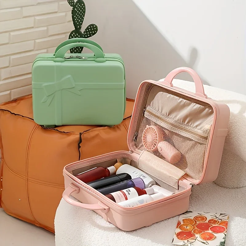 1pc Small 14 Inch Lightweight Travel Suitcase, Fashionable Women's Makeup Bag for Short Distance