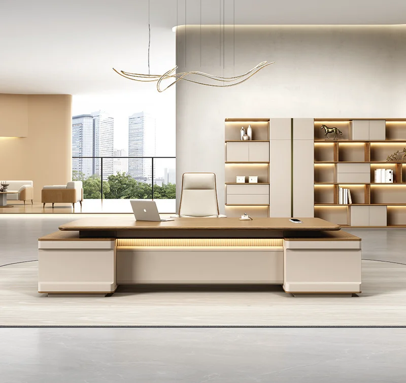 

#Modern Eco-Friendly Durable Office Furniture Set L-Shaped Executive Desk Cabinet Ergonomic Design For Commercial Use