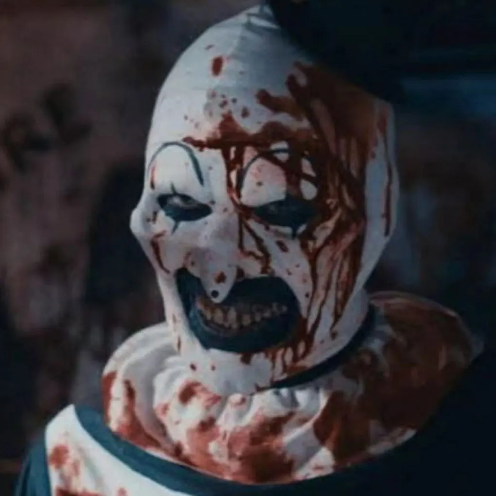 قناع المهرج الأبيض التنكري من اللاتكس لتجربة الأزياء الأصلية، مواد اللاتكس، قناع الرعب الدموي من النوع 3