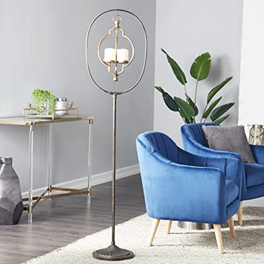 

Bronze Iron Modern Candle Holder Lantern 66x16x11