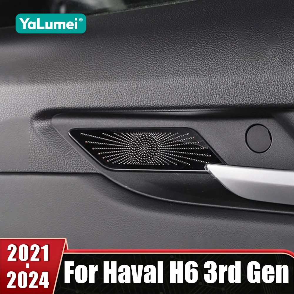 

Rear Door Handle Audio Horn Hood Speaker Trim Cover Sticker For Haval H6 3rd Gen 2021 2022 2023 2024 GT DHT-PHEV Car Accessories