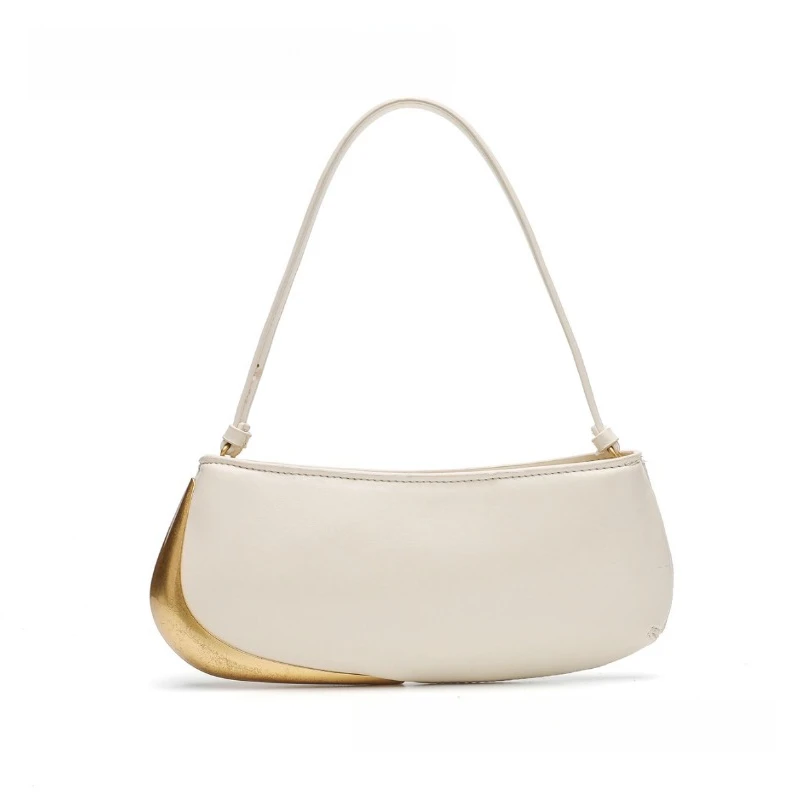 

2025 Spring Summer New Women's Metal Decor Shoulder Bag - Simple Casual Underarm Purse, Small Top Handle Bag, Fashionable Mini​