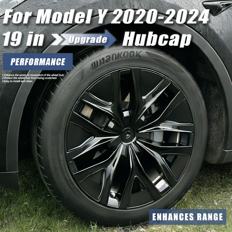 

Комплект из 4 колпаков для Tesla Model Y 19 дюймов, полная защита дисков, аксессуары для замены колпаков колес, 2024