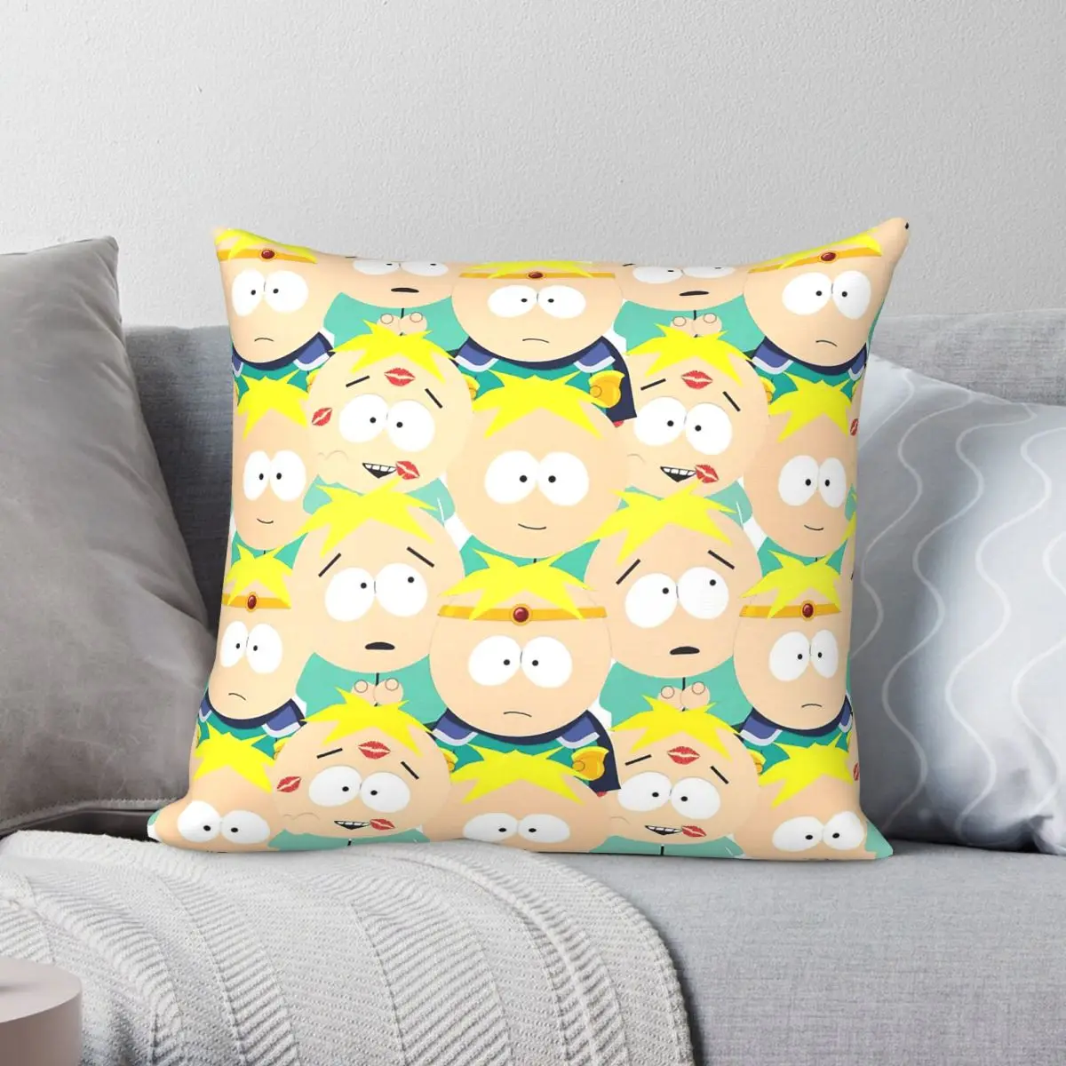 Butters Stotch Collage Square Pillowcase Polyester Linen Velvet Creative Zip Decorative Throw Pillow Case Car Cushion Cover