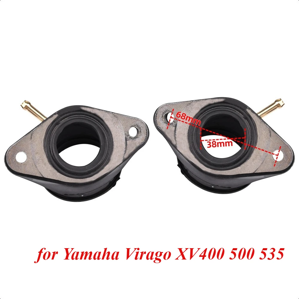 Adaptador de interface de tubo coletor de entrada de ar do carburador, entrada carb para yamaha virago xv400 500 535