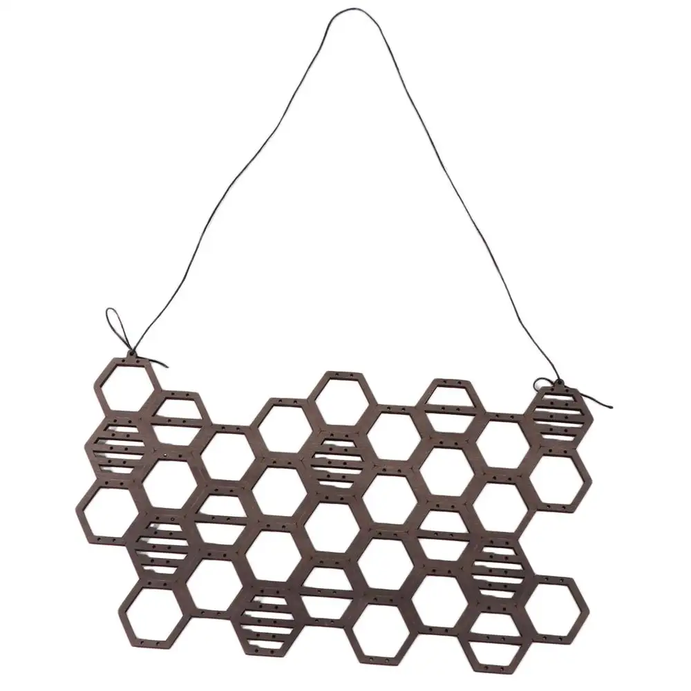 

Wooden Honeycomb Earring Organizer Wall Mounted Home Decor Earrings Display Stand Earring Holder Storage Rack Jewelry Organizer
