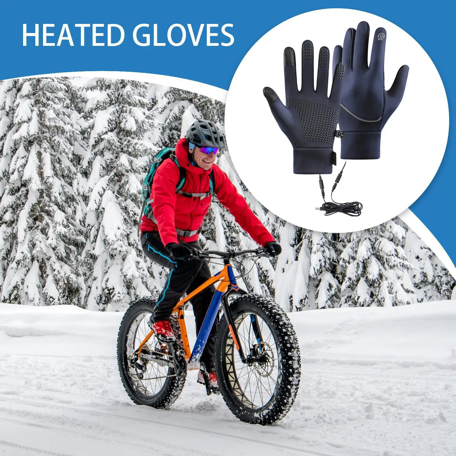 

Heated Gloves USB Heated Gloves For Men And Women Warm Thermal Windproof Warmers For Cold Weather Cycling Hunting Driving