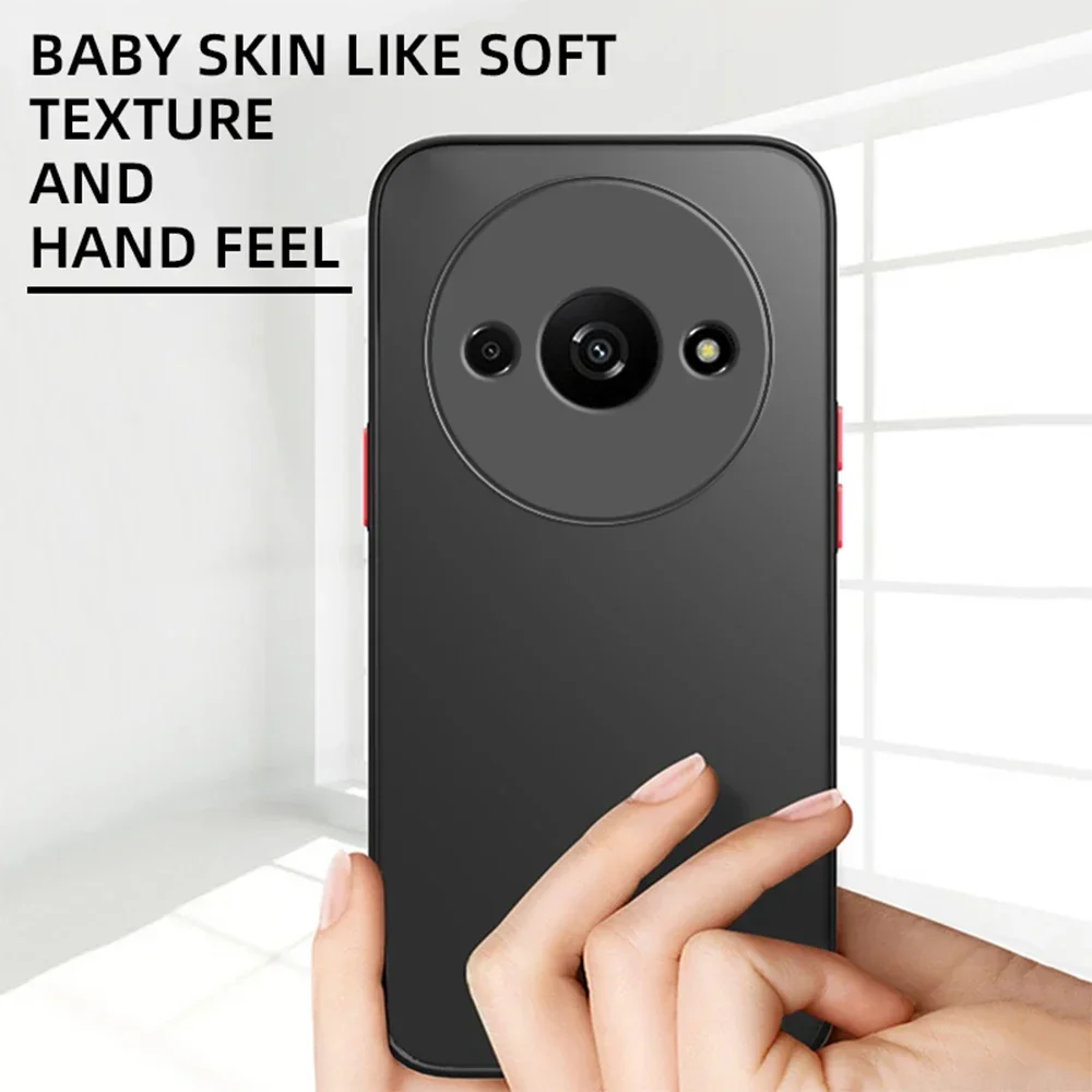 Shockproof Armor Matte Case For Xiaomi Redmi A3 4G Soft TPU Bumper Clear Hard PC Cover Capa On RedmiA3 A3X Redmy Readmi A3