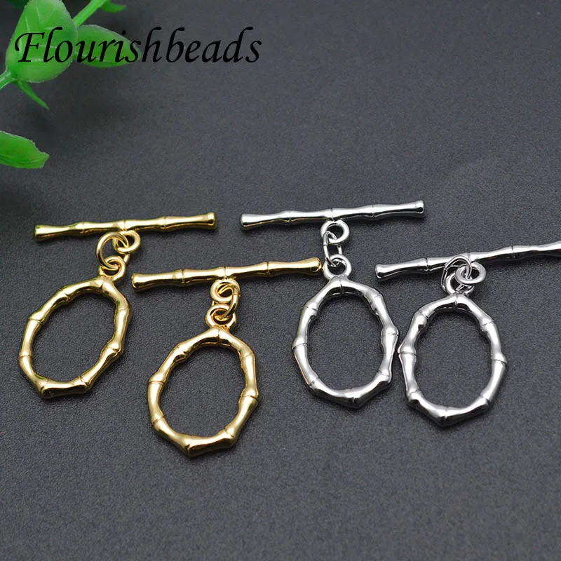 Wholesale 20Set Gold Color Plated Brass Bracelet OT Toggle Clasps High Quality Diy Jewelry Making Findings Accessories