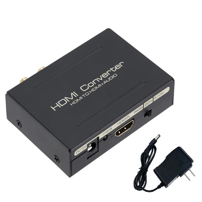HDMI Converter 4K HDMI Audio Extractor Splitter HDMI naar HDMI+ Audio (SPDIF + RCA L/R Stereo) Converter voor PS4 Xbox DVD HDTV