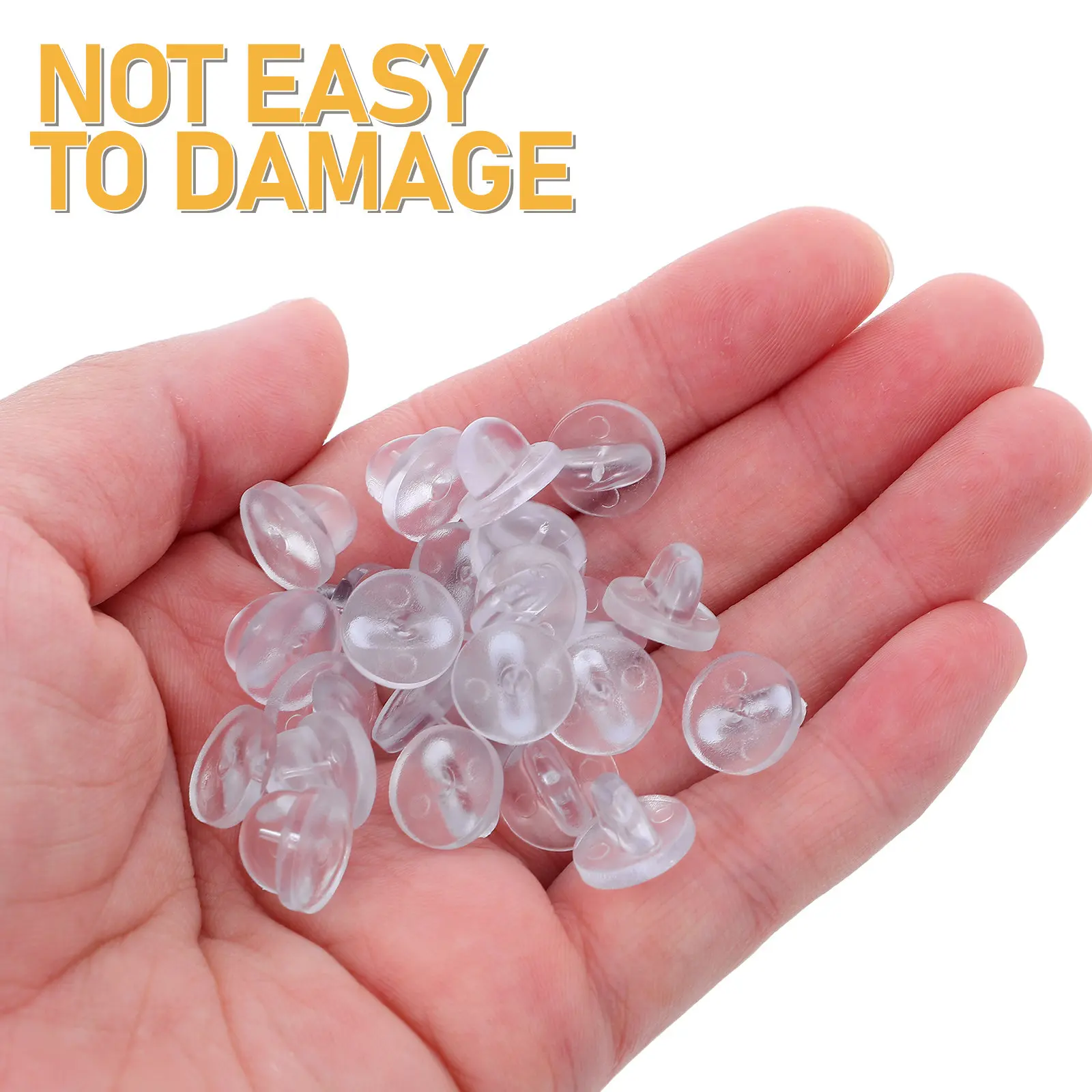 150Pcs Flexible Rubber Pin Backs Locking Clasp for Lapel Brooches Badges Name Tags Heavy Duty Secure Soft Silicone Backings Case