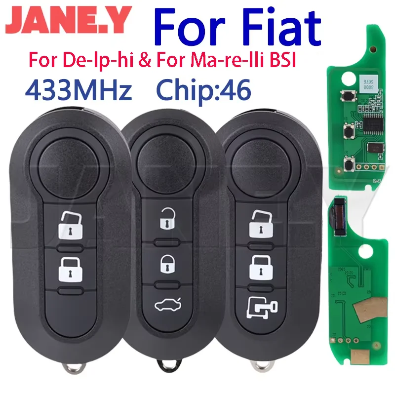 

ID46-pcf7946 433.92Mhz Автомобильный ключ для Fiat MPV Bravo/Ducato 500/Fiorino Doblo Grande Punto  Punto Evo Punto Qubo для Peugeot Boxer
