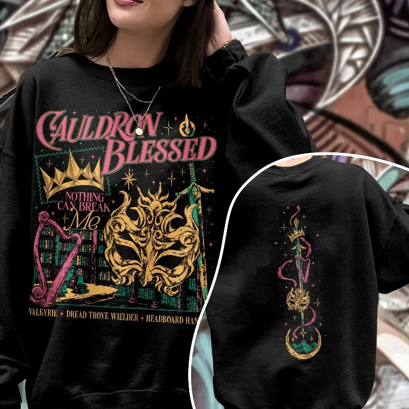 Nesta Archeron Cauldron Blessed Sweatshirt, Lady Death ACOTAR TShirt, SJM Valkyries The Night Court