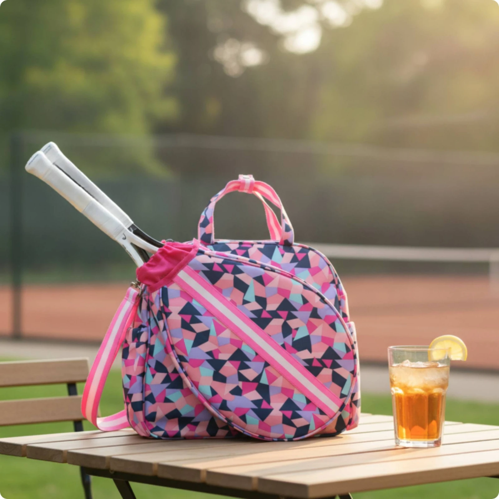 Tennis Bag Sporty Tennis Racket Bag Long-Lasting Crossbody for Commuters, Training