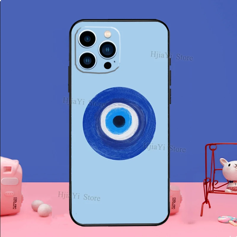 Evil Eyes Phone Case For iPhone 16 15 11 12 13 14 Pro Max Mini X XS XR Plus SE2 Funda Coque Capa Cover