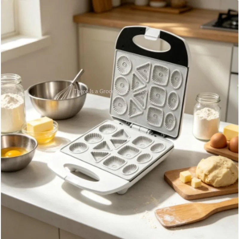 Macchina Elettrica per Biscotti, 1400W, con Piastre Modellanti, per Biscotti e Dolcetti Fatti in Casa, per Cucina Domestica W6108
